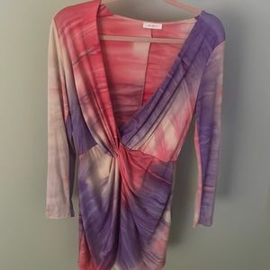 Forever 21 Better Me, mini twist, multi colored dress. Size M